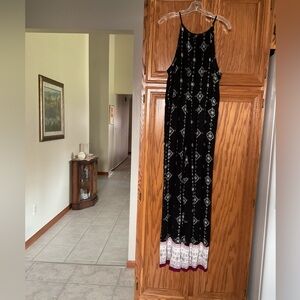 Black and White Patterned Maxi Dress